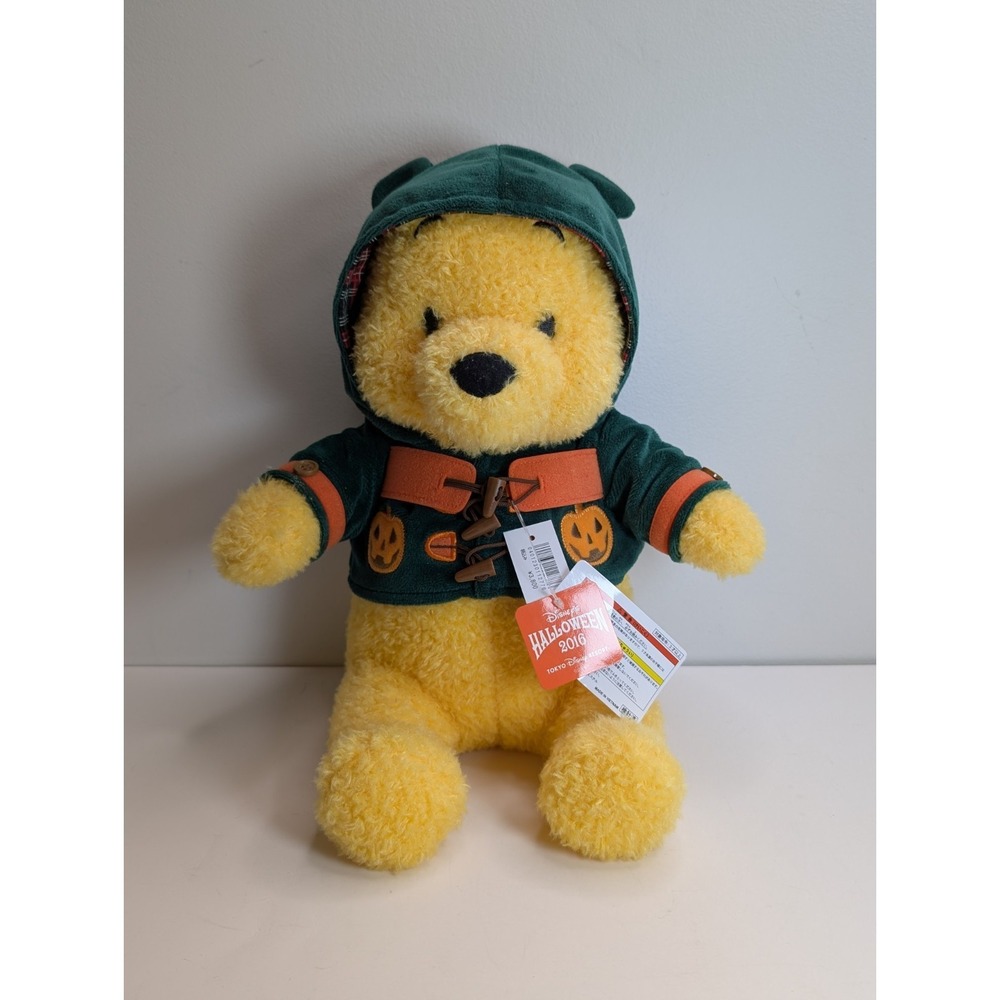 Winnie the Pooh (Green Coat) Plush Toy "Disney Halloween 2016" Tokyo Disney R...